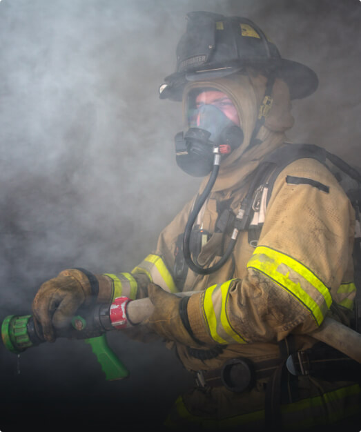 Photo of a firefighter