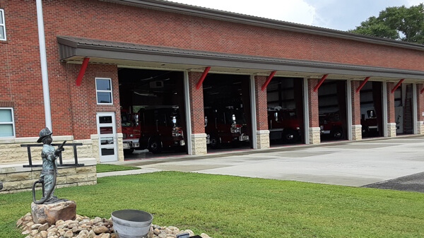 Fire truck bays at Bay Minette location.