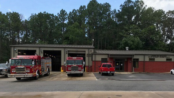 Exterior and truck bays at the AFC Daphne Regional Training Center