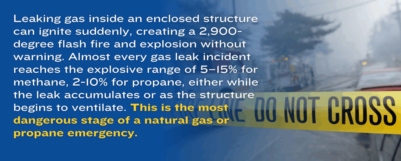 Gas leak response requires specific protocol to protect fire personnel
